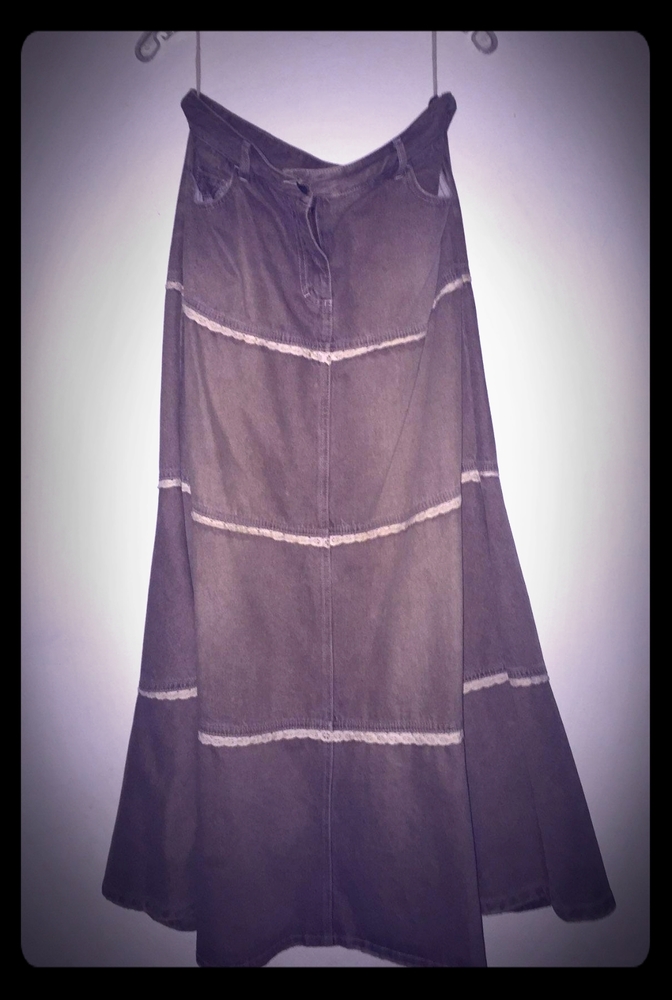 Maxi jeans skirt